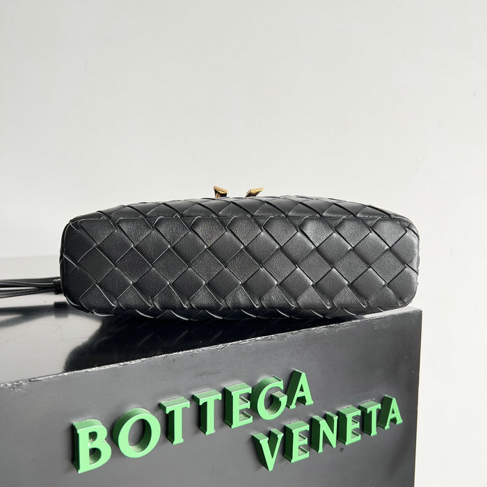 Bottega Veneta Bang Bang Vanity Case B789109 Black with Gold