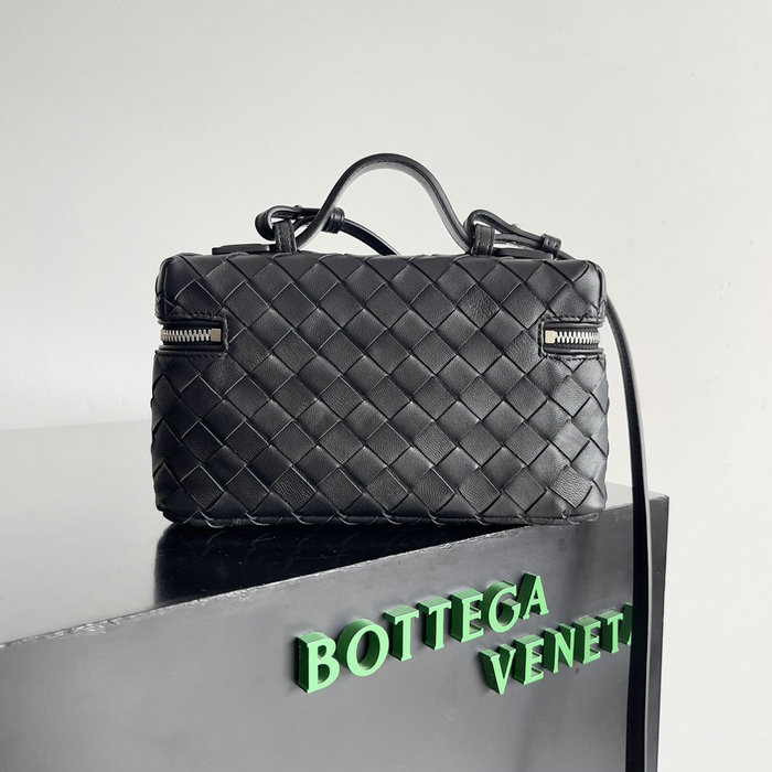 Bottega Veneta Bang Bang Vanity Case B789109 Black with Silver