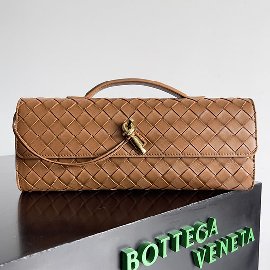 Bottega Veneta Long Clutch Andiamo 741511 Brown