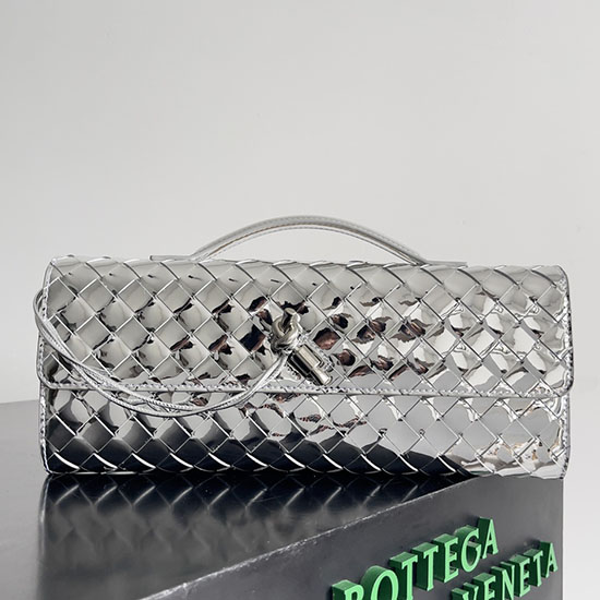 Bottega Veneta Long Clutch Andiamo 741511 Silver