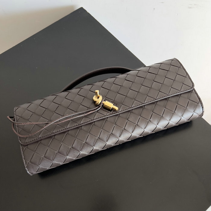 Bottega Veneta Long Clutch Andiamo 741511 coffee