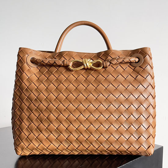 Bottega Veneta Medium Andiamo Tote Bag B743572 Brown