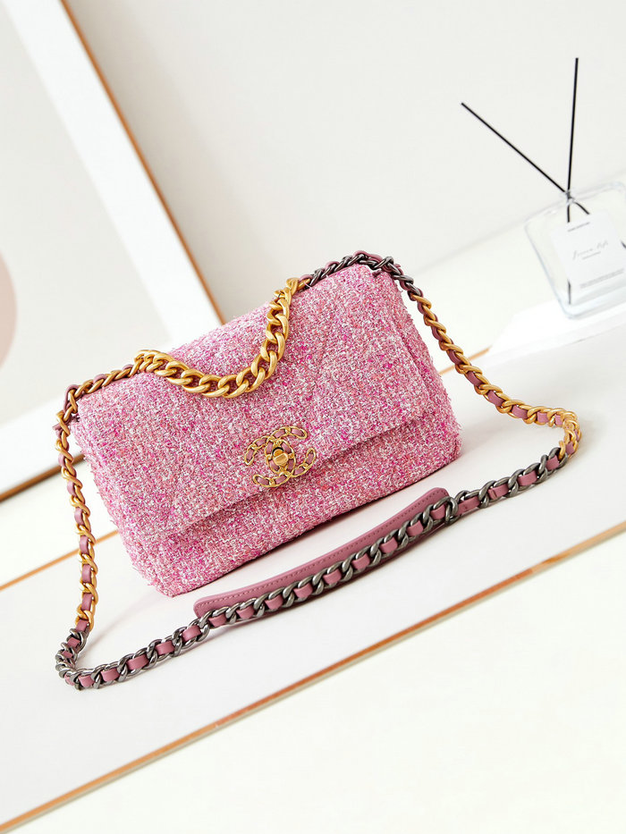 Chanel 19 Handbag Pink AS1160