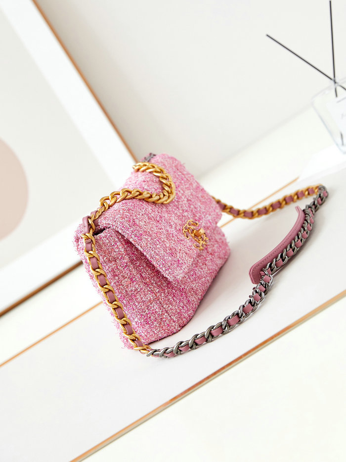 Chanel 19 Handbag Pink AS1160