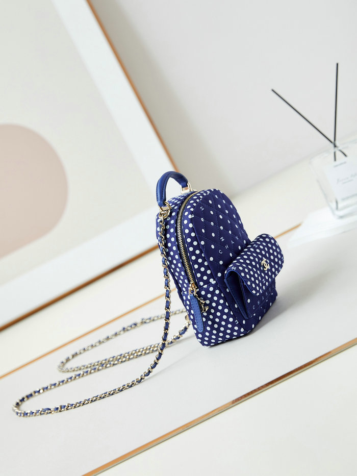 Chanel Fabric Mini Backpack AP3753 Blue