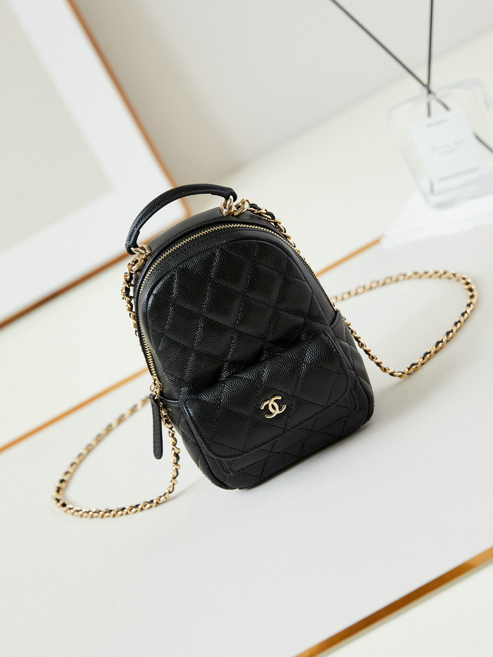 Chanel Grain Calfskin Mini Backpack AP3753 Black