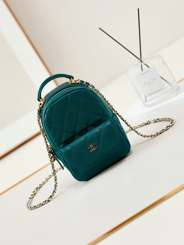 Chanel Grain Calfskin Mini Backpack AP3753 Green