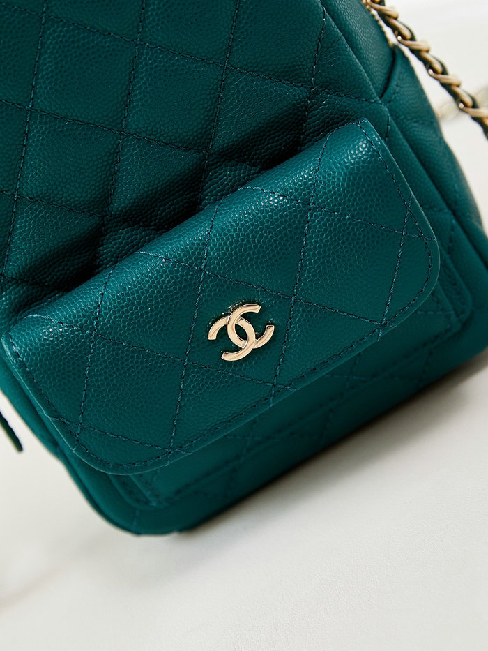 Chanel Grain Calfskin Mini Backpack AP3753 Green