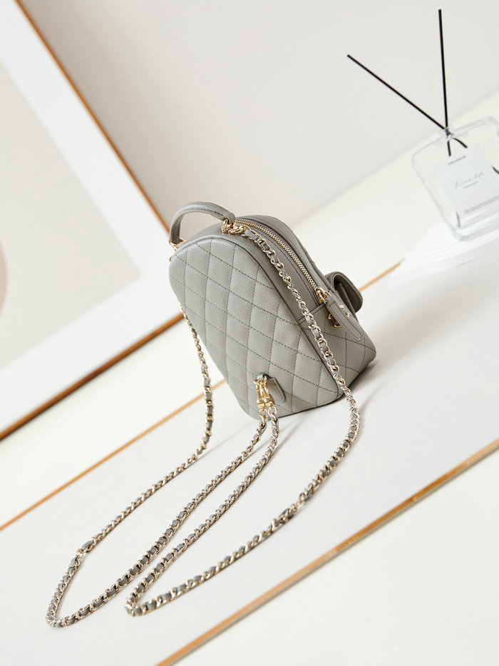 Chanel Grain Calfskin Mini Backpack AP3753 Grey