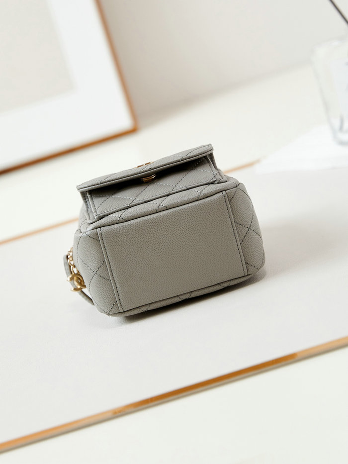 Chanel Grain Calfskin Mini Backpack AP3753 Grey