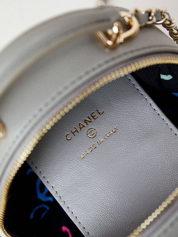 Chanel Grain Calfskin Mini Backpack AP3753 Grey