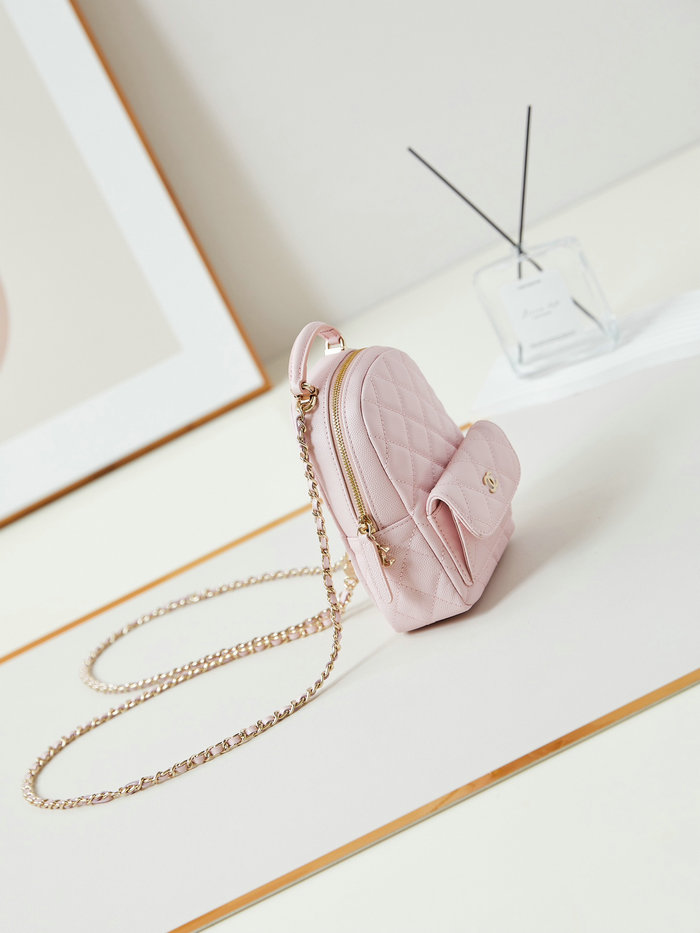 Chanel Grain Calfskin Mini Backpack AP3753 Light Pink