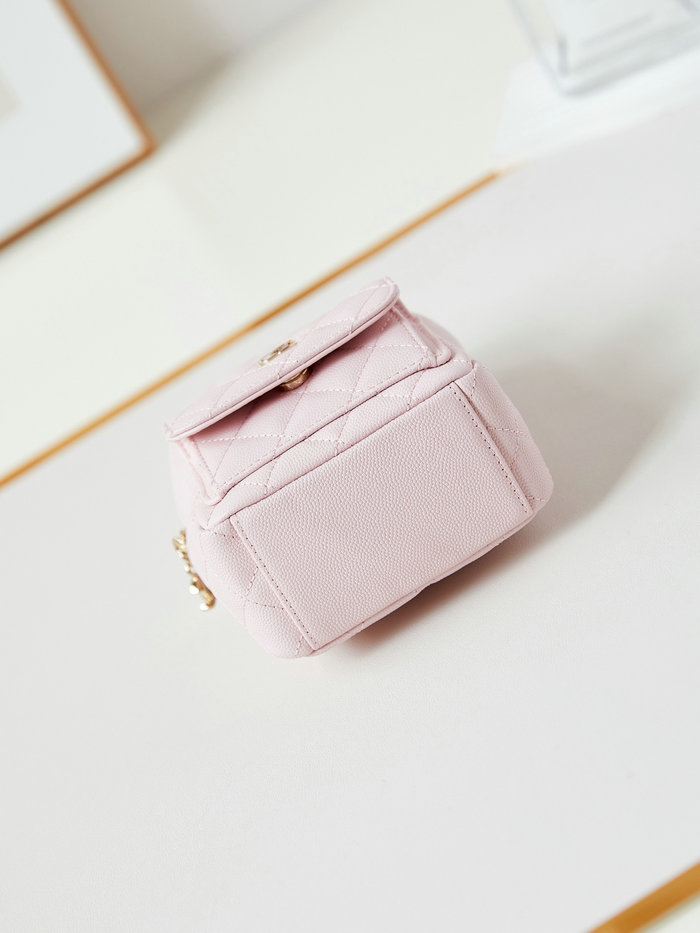 Chanel Grain Calfskin Mini Backpack AP3753 Light Pink