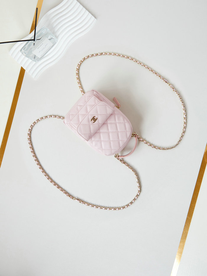 Chanel Grain Calfskin Mini Backpack AP3753 Light Pink