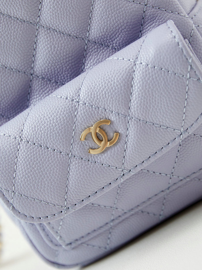 Chanel Grain Calfskin Mini Backpack AP3753 Light Purple