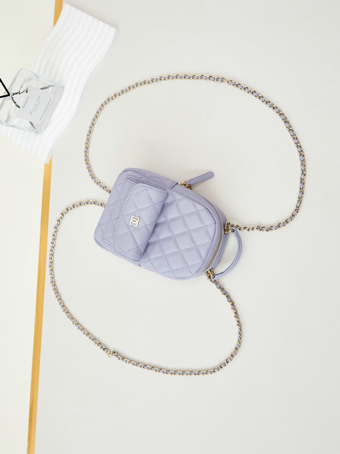 Chanel Grain Calfskin Mini Backpack AP3753 Light Purple