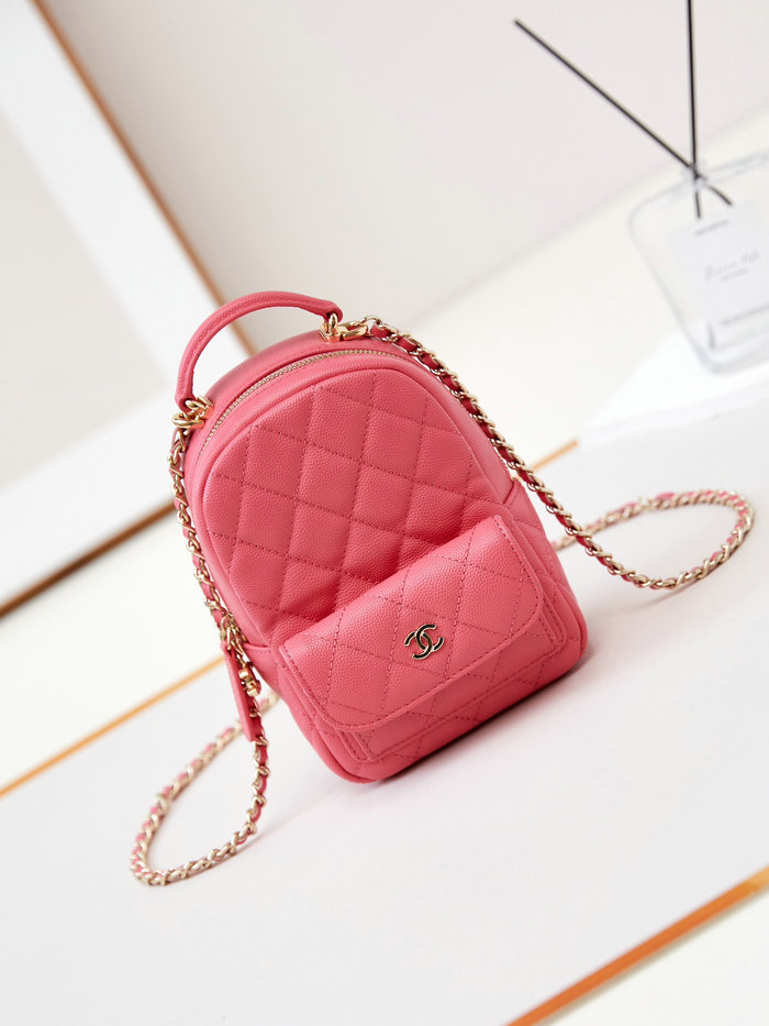 Chanel Grain Calfskin Mini Backpack AP3753 Peach