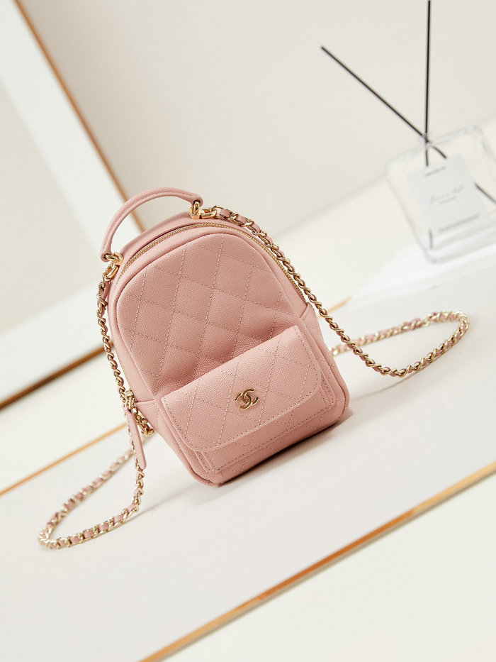 Chanel Grain Calfskin Mini Backpack AP3753 Pink