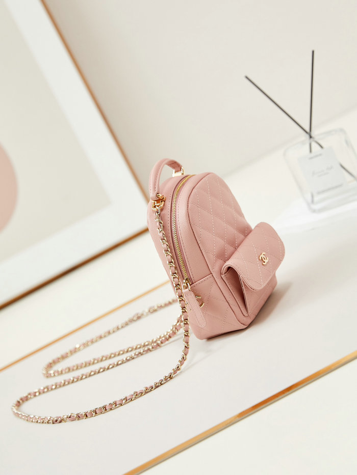 Chanel Grain Calfskin Mini Backpack AP3753 Pink