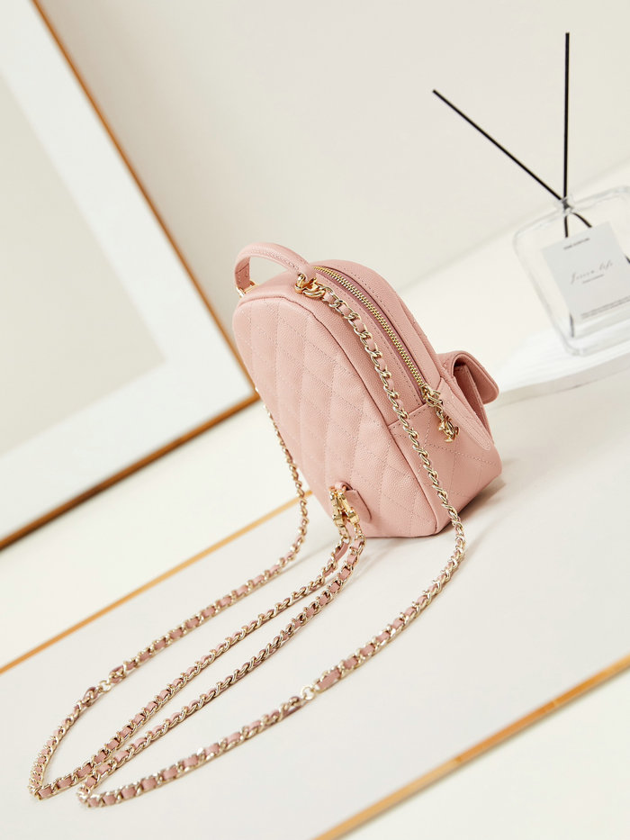 Chanel Grain Calfskin Mini Backpack AP3753 Pink