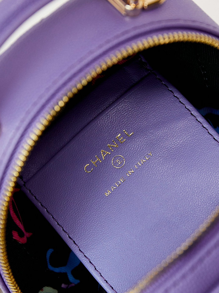 Chanel Grain Calfskin Mini Backpack AP3753 Purple