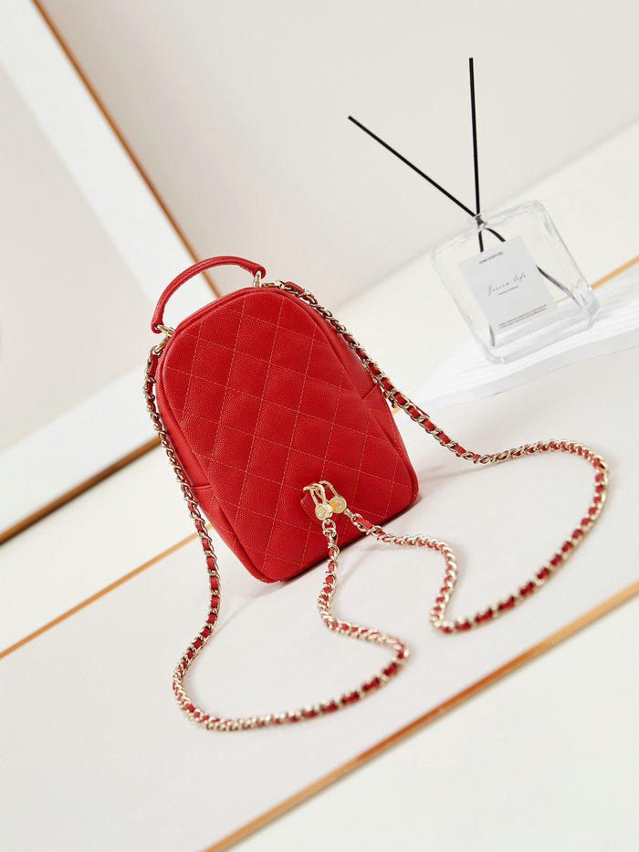 Chanel Grain Calfskin Mini Backpack AP3753 Red