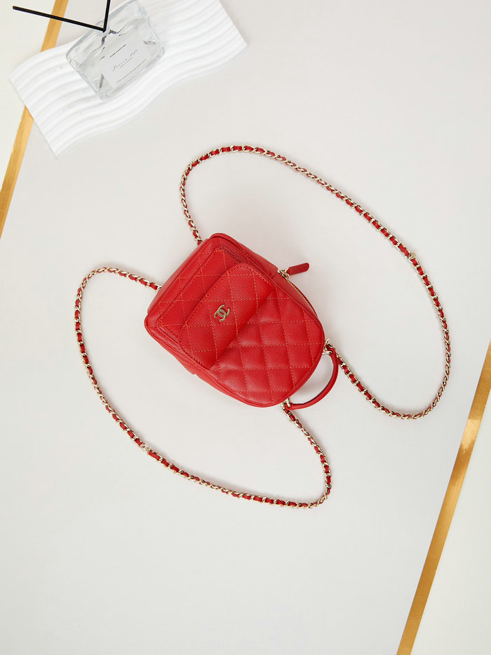 Chanel Grain Calfskin Mini Backpack AP3753 Red