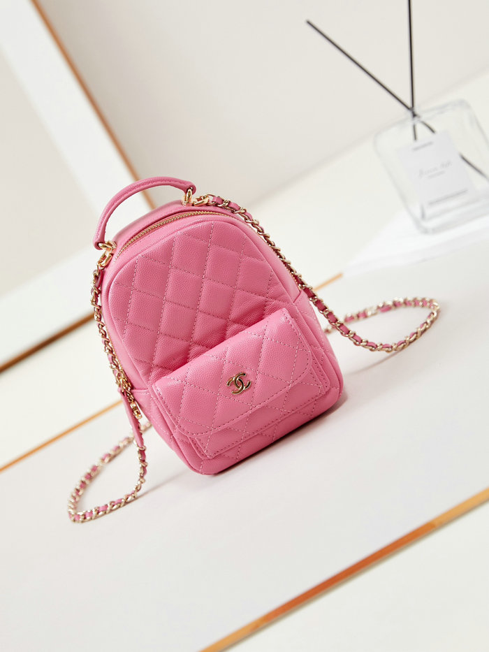 Chanel Grain Calfskin Mini Backpack AP3753 Rose