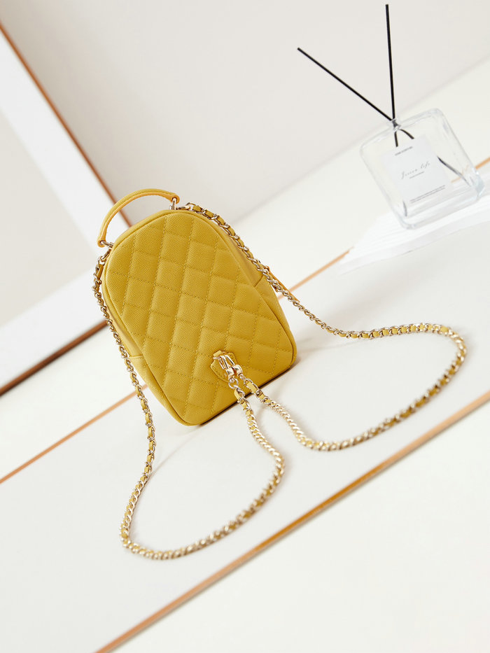 Chanel Grain Calfskin Mini Backpack AP3753 Yellow