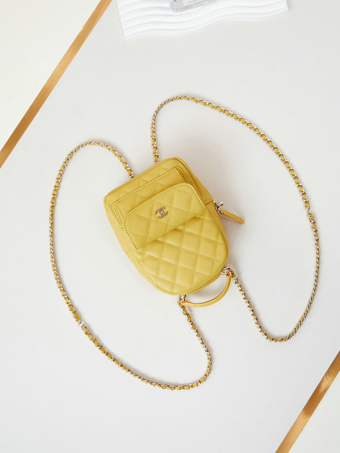 Chanel Grain Calfskin Mini Backpack AP3753 Yellow