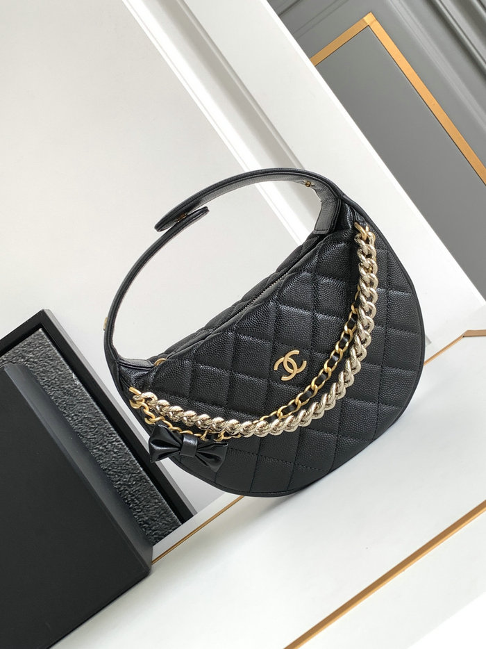 Chanel Grained Calfskin Pouch Black AP3943