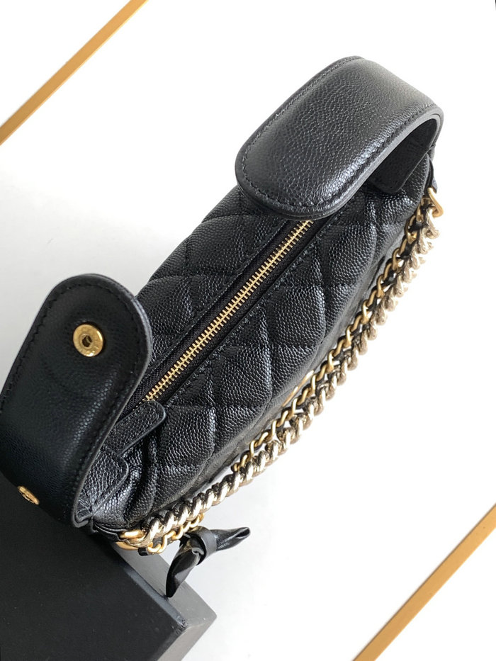 Chanel Grained Calfskin Pouch Black AP3943