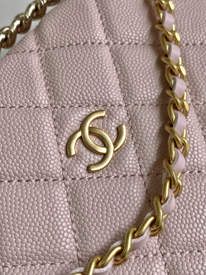 Chanel Grained Calfskin Pouch Pink AP3943