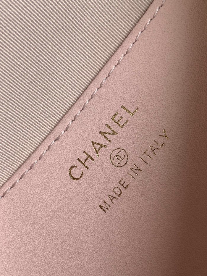 Chanel Grained Calfskin Pouch Pink AP3943