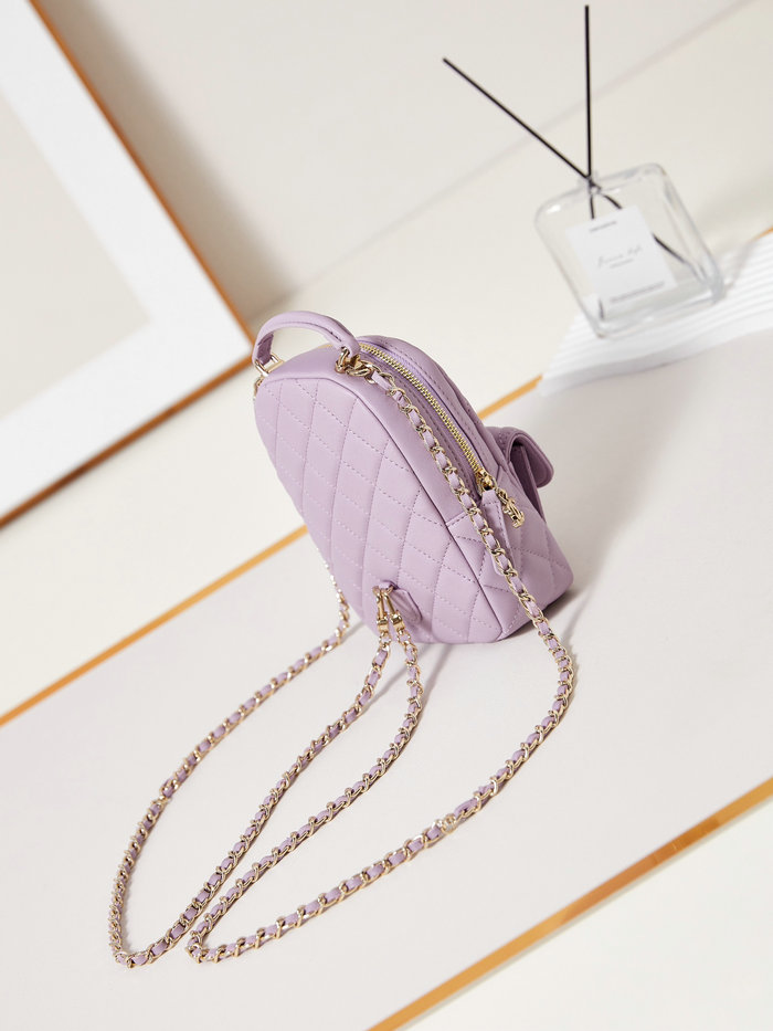 Chanel Lambskin Mini Backpack AP3753 Purple