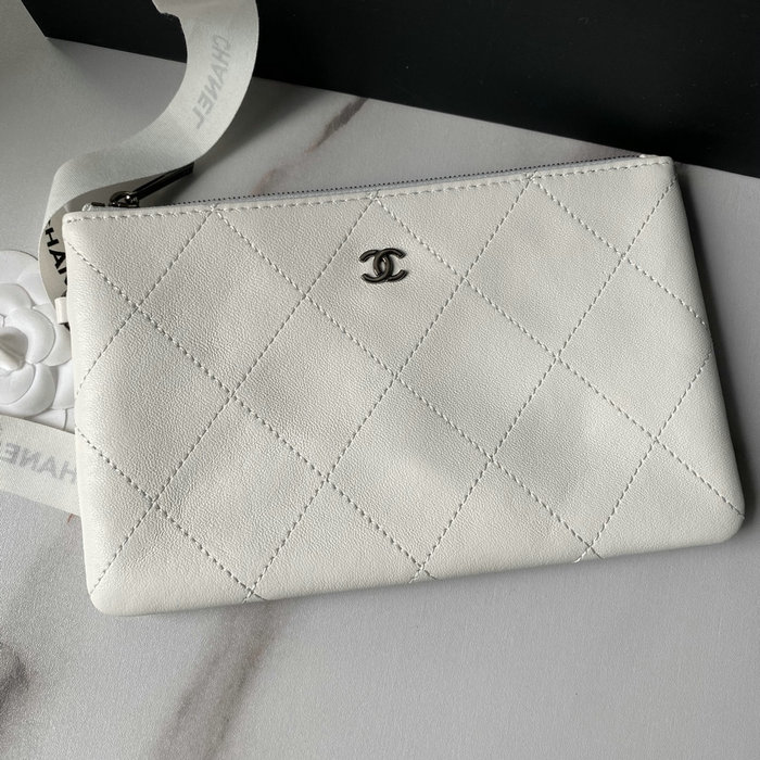 Chanel Sequins Shopping Bag White AS4856