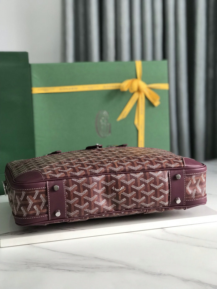 Goyard Ambassade PM Document Case L02889 Burgundy