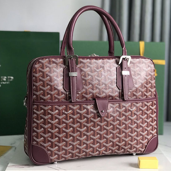 Goyard Ambassade PM Document Case L02889 Burgundy