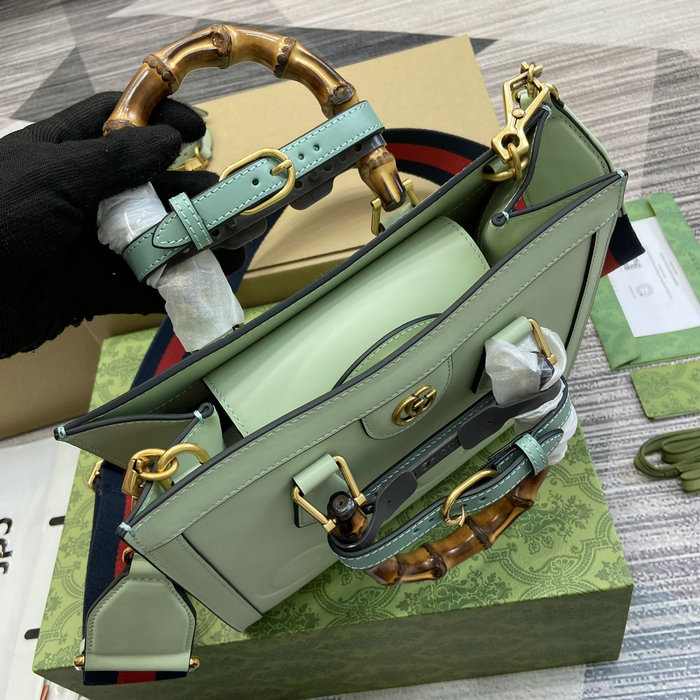 Gucci Diana Small Tote Bag 702721 Green