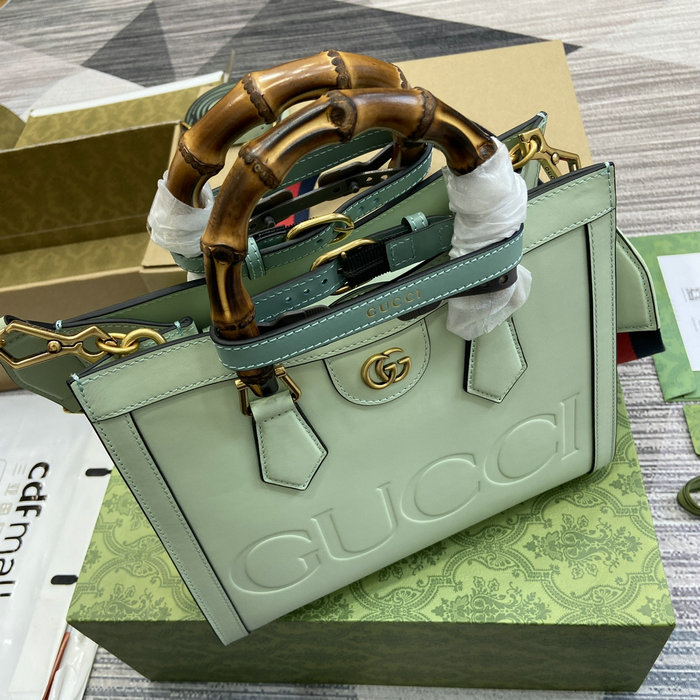 Gucci Diana Small Tote Bag 702721 Green