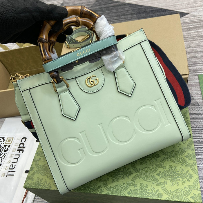 Gucci Diana Small Tote Bag 702721 Green