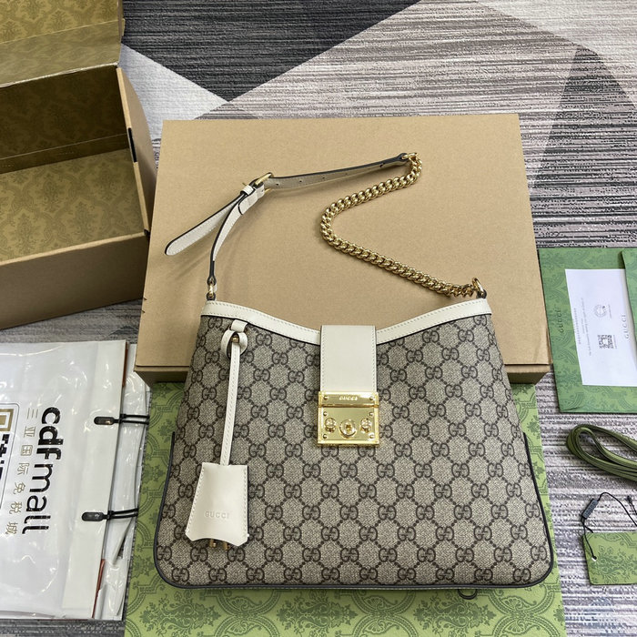 Gucci Padlock GG Medium Shoulder Bag White 795113