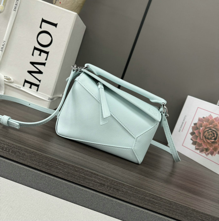 Loewe Classic Calfskin Mini Puzzle Bag L062312 Blue