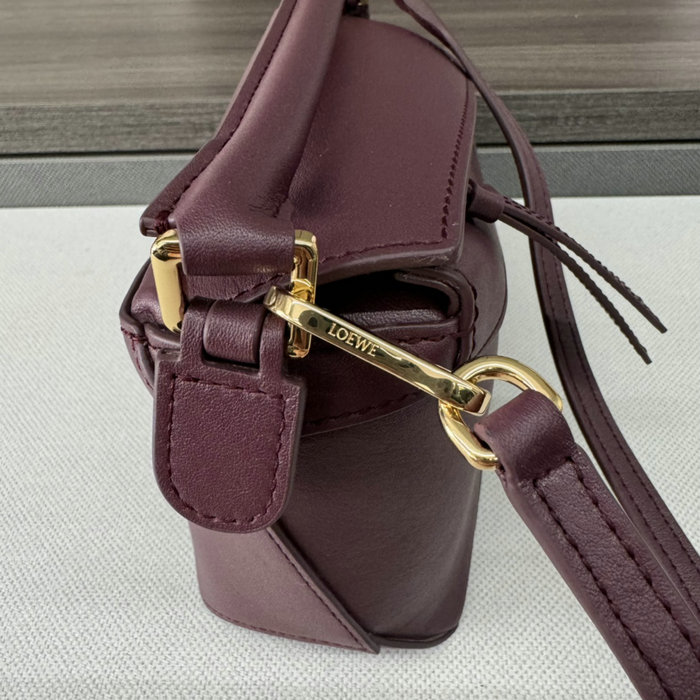 Loewe Classic Calfskin Mini Puzzle Bag L062312 Burgundy