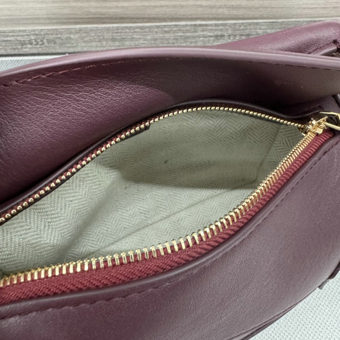 Loewe Classic Calfskin Mini Puzzle Bag L062312 Burgundy