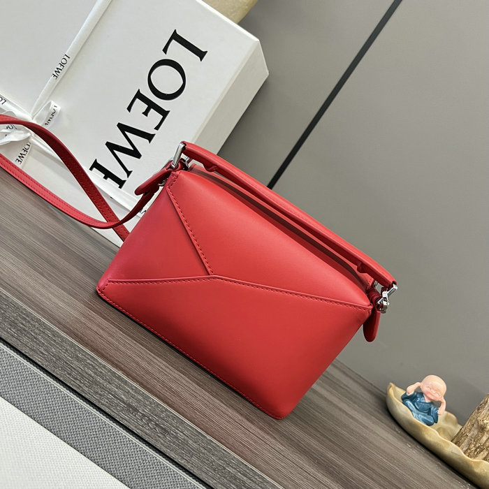 Loewe Classic Calfskin Mini Puzzle Bag L062312 Red