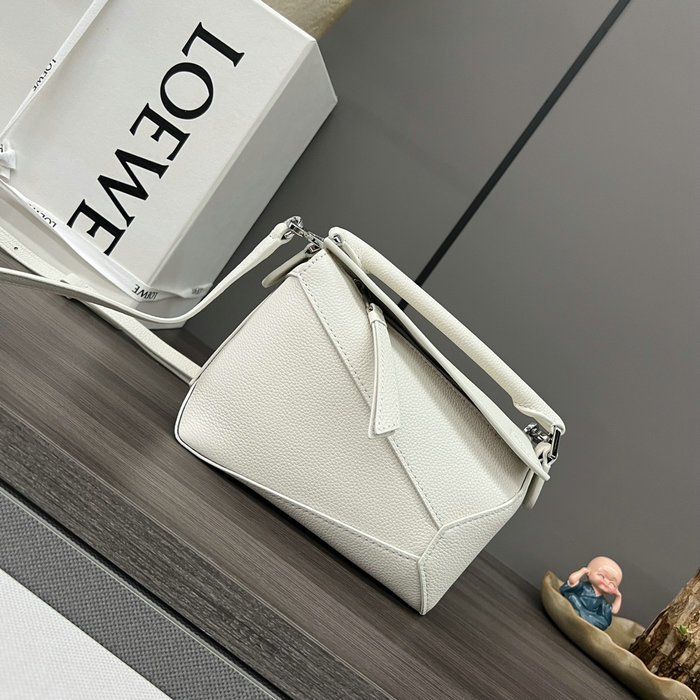 Loewe Classic Calfskin Mini Puzzle Bag L062312 White