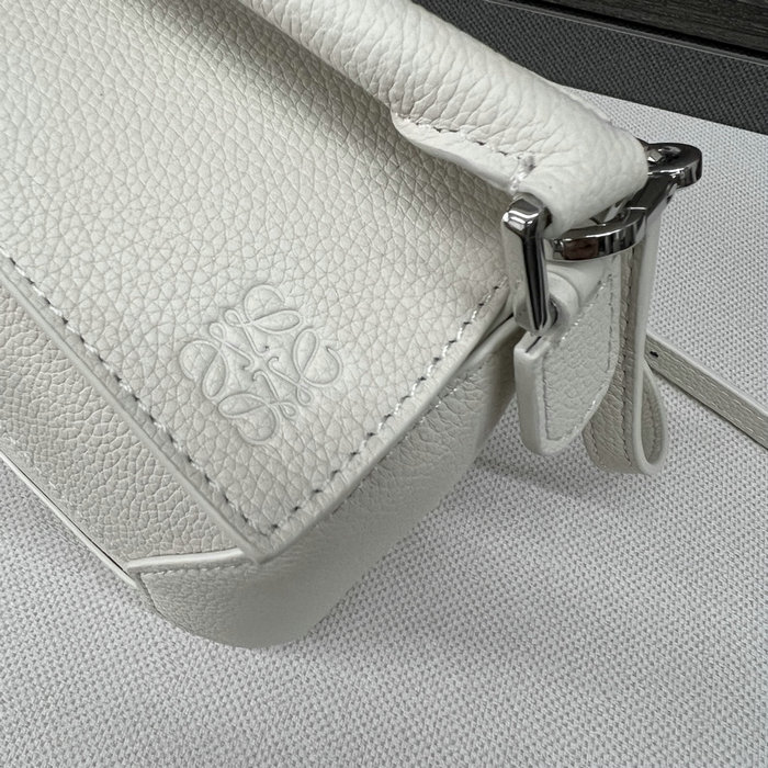 Loewe Classic Calfskin Mini Puzzle Bag L062312 White