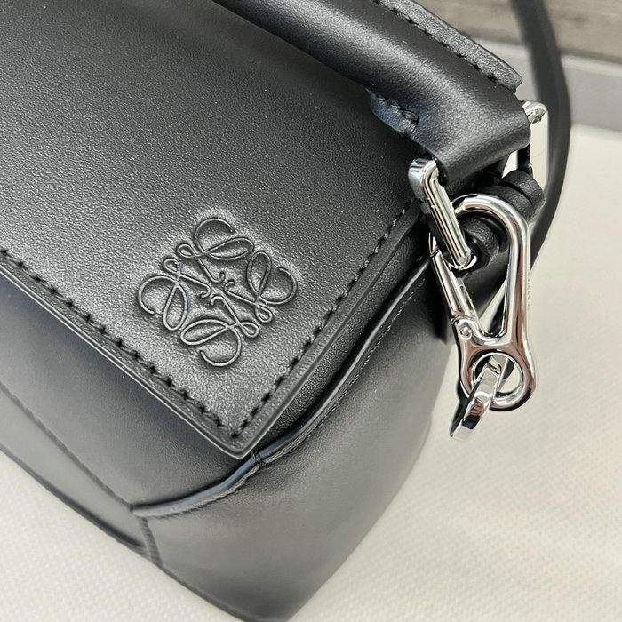 Loewe Satin Calfskin Mini Puzzle Bag Black L062212