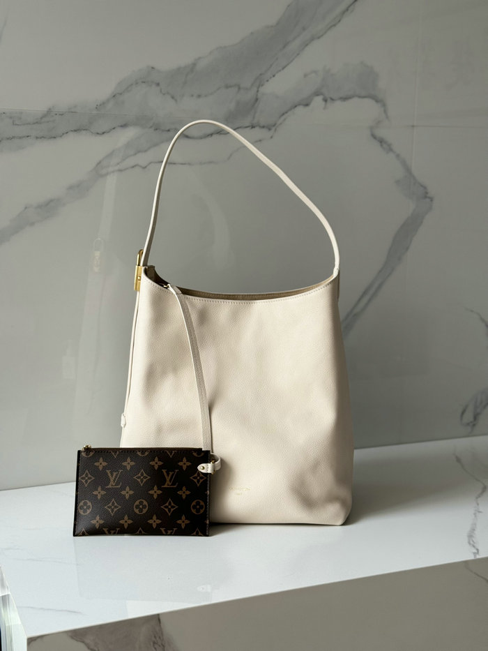 Louis Vuitton Low Key Hobo MM Limestone Gray M24974